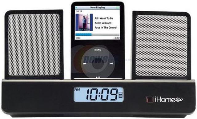 IHome Black Portable selling Travel Alarm Clock for iPod with Remote Control Model IH26B