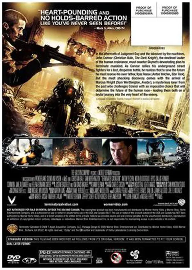 Alt view image 2 of 2 - Terminator Salvation (DVD / Full-Screen Edition) Christian Bale, Sam Worthington, Anton Yelchin, Moon Bloodgood, Helena Bonham Carter