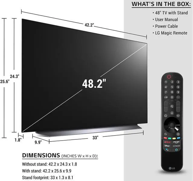 Alt view image 9 of 17 - LG OLED48C1PUB 4K Smart OLED TV w/ AI ThinQ (2021)