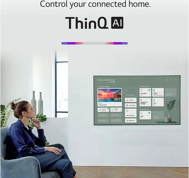 Alt view image 18 of 19 - LG OLED65A1PUA 4K Smart OLED TV w/ AI ThinQ (2021)