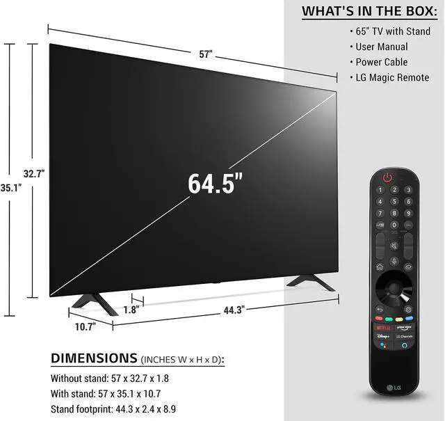 Alt view image 11 of 19 - LG OLED65A1PUA 4K Smart OLED TV w/ AI ThinQ (2021)