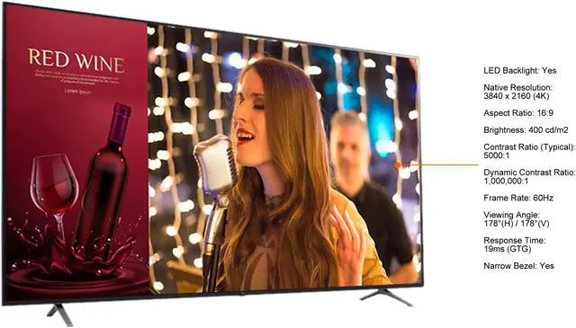 Alt view image 4 of 5 - LG 50" UR640S Series UHD Signage TV with Slim Depth, LG SuperSign CMS, and Embedded Content & Group Management