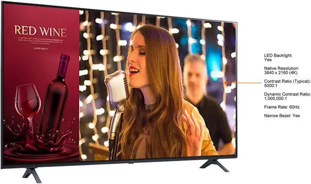 Alt view image 5 of 13 - LG Commercial Lite 50UR340C9UD 50" LED-LCD TV - 4K UHDTV -Navy Blue - TAA Compliant HLG - LED Backlight - 3840 x 2160 Resolution