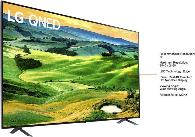 Alt view image 2 of 16 - LG 65QNED80UQA 4K Mini-LED TV (2022)