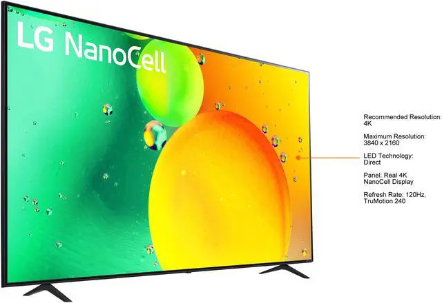 Alt view image 3 of 14 - LG 86NANO75UQA 4K NanoCel LED TV (2022)