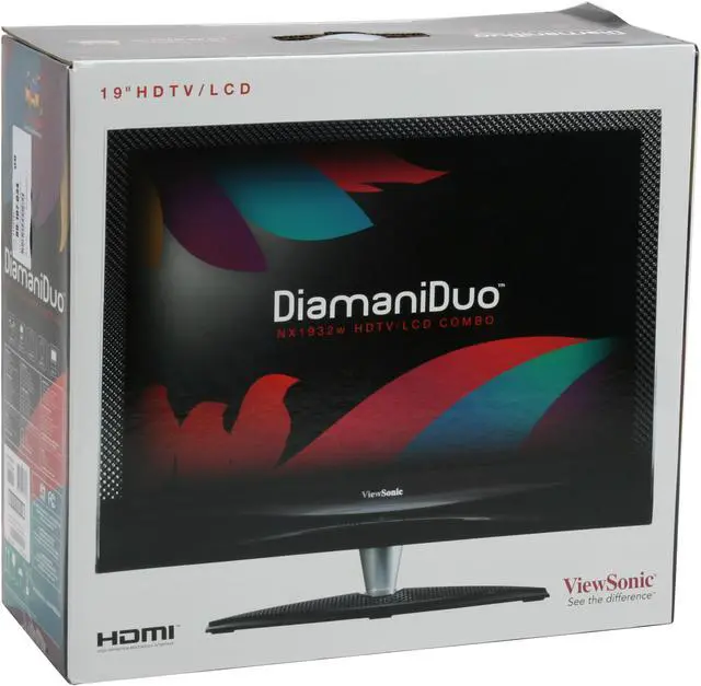 Alt view image 13 of 13 - Viewsonic DiamaniDuo NX1932w 19" 5ms LCD W/fully integrated HDTV/NTSC/QAM TV Tuner 300 nits (typ) 2400:1 DCR
