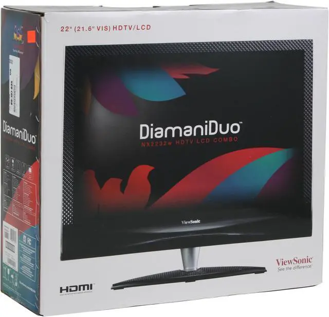 Alt view image 13 of 13 - Viewsonic DiamaniDuo NX2232w 22" 5ms LCD W/fully integrated HDTV/NTSC/QAM TV Tuner 300 nits (typ) 2400:1 DCR