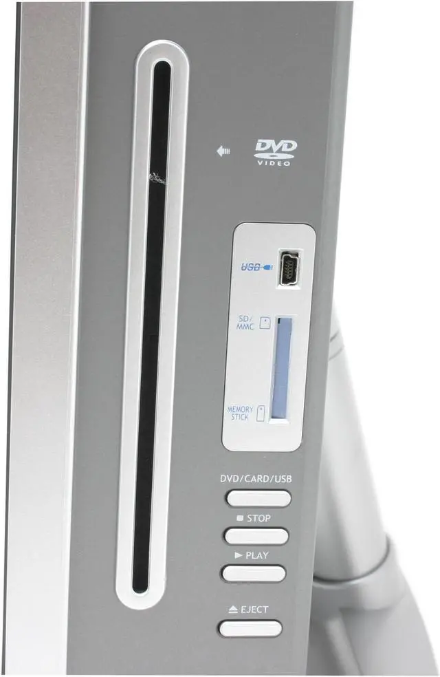 Alt view image 7 of 14 - Mintek DTV-173 17" Silver LCD HDTV w/ Built-in DVD Player, USB, 3in1 Card Reader