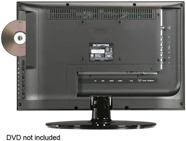 Alt view image 5 of 6 - Sceptre E195BD-SHD 19" Black 720p LED-LCD HDTV With Built-In DVD Player