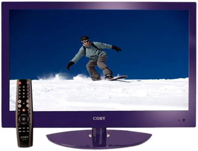 Main image of COBY LEDVD2396PUR 23" Purple LED-Backlit HDTV with DVD Player