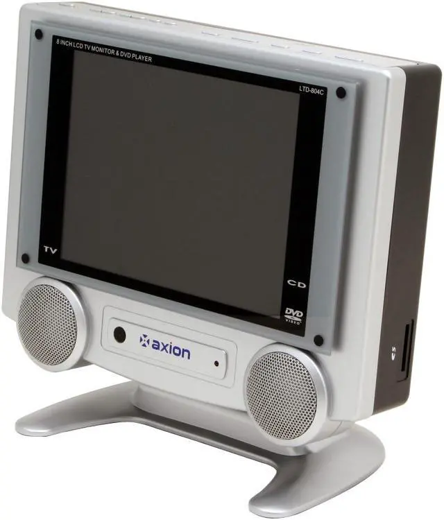 Alt view image 2 of 14 - axion AXN7080A 8" Silver 4:3 LCD TV with Slot-in DVD Player