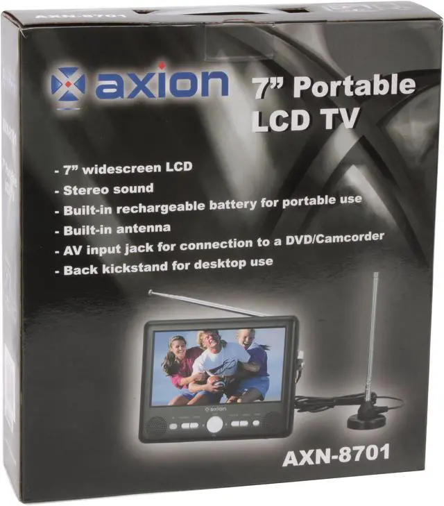 Alt view image 10 of 10 - Axion 7" Widescreen Portable Handheld LCD TV