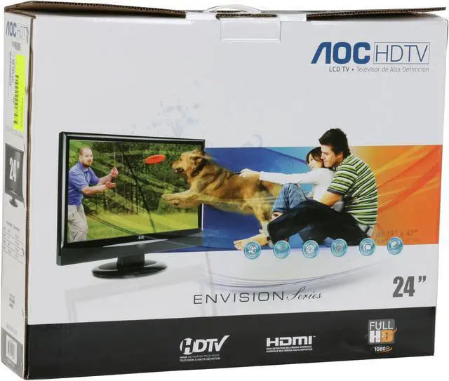 Alt view image 13 of 13 - AOC Envision 24" 1080p 60Hz LCD HDTV
