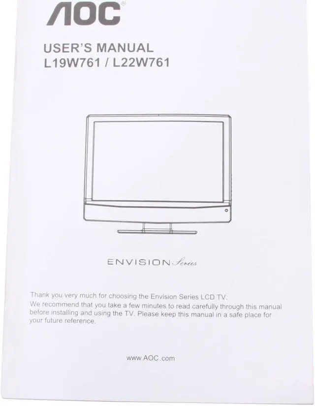 Alt view image 11 of 12 - AOC Envision 22" 16:10 5ms 720p LCD HDTV L22W761