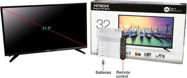 Alt view image 7 of 7 - Hitachi 32E10 32-Inch Alpha Series HD (720p) HD LED TV