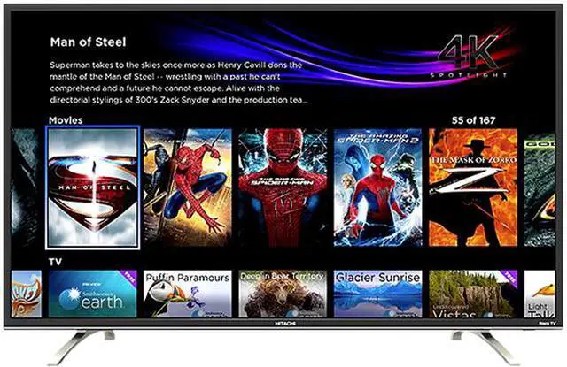 Alt view image 2 of 4 - Hitachi 49R80 49-Inch R80 Series 4K UHD HDR10 LED Roku TV (2017)