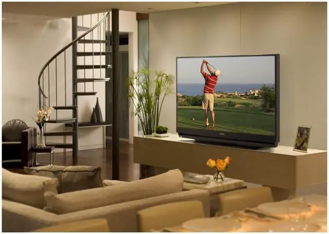 Alt view image 6 of 6 - MITSUBISHI ELECTRIC WD73735 73" 16:9 Black DLP Technology 1080p Rear Projection Television