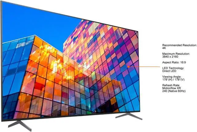 Alt view image 5 of 10 - Sony X81CH Series 65" 4K Motionflow XR 240 (Native 60Hz) LED TV