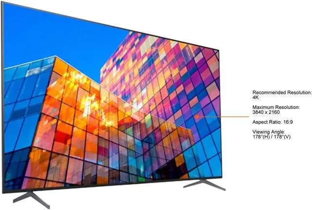 Alt view image 5 of 10 - Sony 55" FWD-55X81CH X81CH Series 4K HDR LED TV