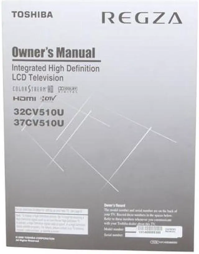 Alt view image 11 of 12 - TOSHIBA REGZA 32" ThinLine 720p LCD HDTV w/ CineSpeed - 32CV510U