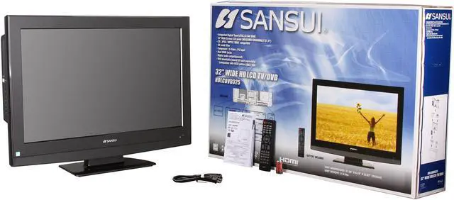 Alt view image 8 of 8 - Sansui HDLCDVD325 32" Black 720p LCD HDTV with Built-In DVD Player
