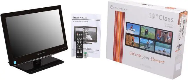 Alt view image 8 of 8 - ELEMENT 19" 720p 60Hz LED-Backlit LCD HDTV