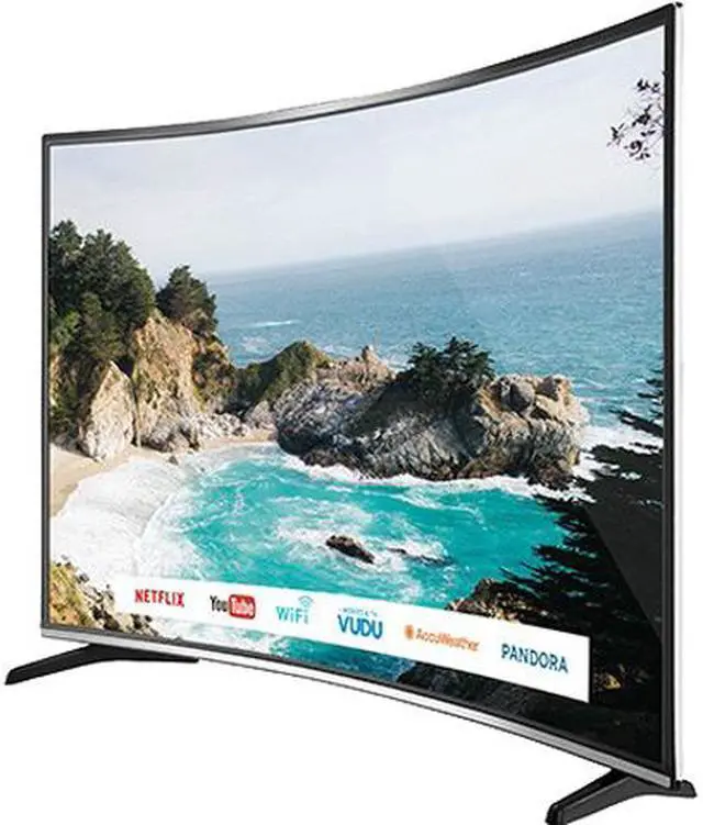 Alt view image 2 of 6 - Bolva 55" 4K UHD HDR LED Curved Smart TV