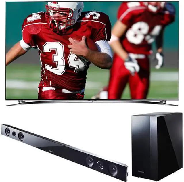 Main image of Samsung 55" Class 1080p 240Hz Smart 3D LED TV with Soundbar Bundle - UN55F8000/HWF450