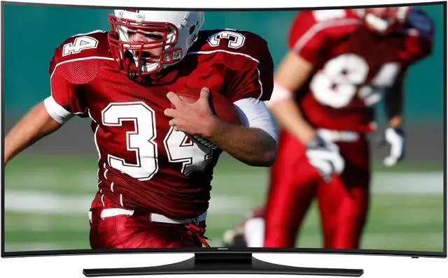 Alt view image 2 of 6 - Samsung UN55HU7250 55" Class 4K Ultra HD Curved LED TV w/ Curved Bluetooth Sound Bar (Black) Bundle