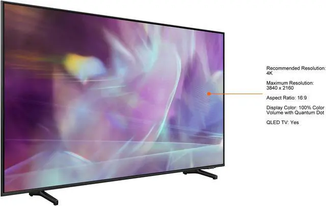 Alt view image 4 of 10 - Samsung QN43Q60AA 43" QLED Quantum HDR 4K Smart TV (2021)