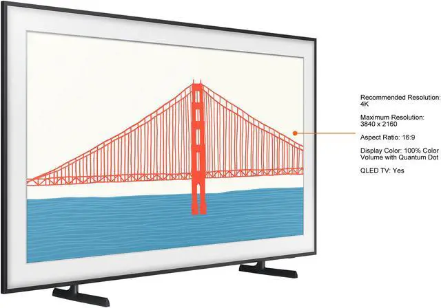 Alt view image 4 of 13 - Samsung QN55LS03AAFXZA-REBA 4K The Frame QLED TV (2021)