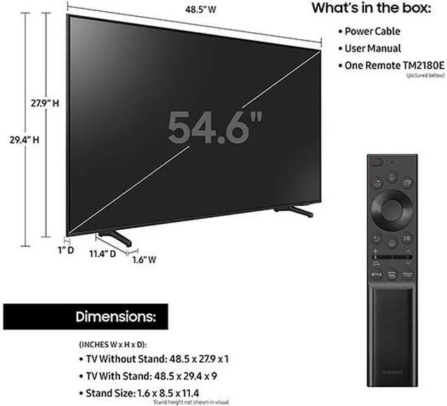 Alt view image 4 of 4 - Samsung 55" HG55Q60AANFXZA Diagonal Class HQ60A Series LED-backlit LCD TV