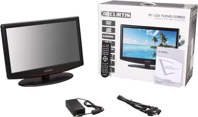 Alt view image 9 of 9 - Curtis LCDVD199A 19" Combo TV