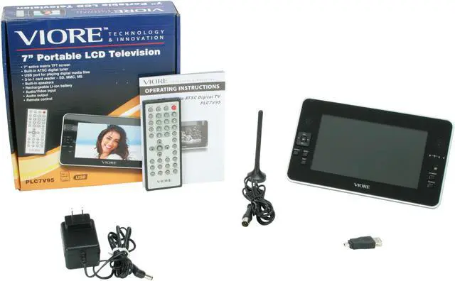 Alt view image 6 of 6 - Viore 7" Portable LCD TV