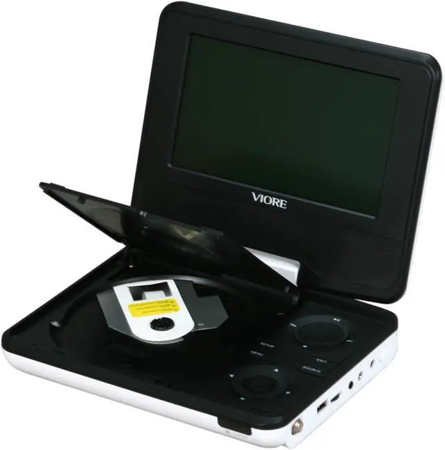 Alt view image 6 of 7 - Viore PLCD7V2 7" Portable LCD TV with Built-in DVD Player
