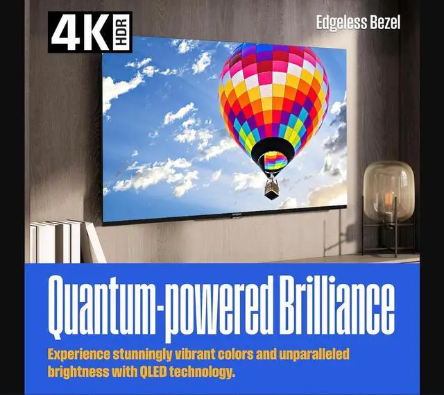 Alt view image 2 of 12 - Westinghouse QX Series 43" Edgeless QLED 4K UHD Roku TV (WR43QX400, 2024)