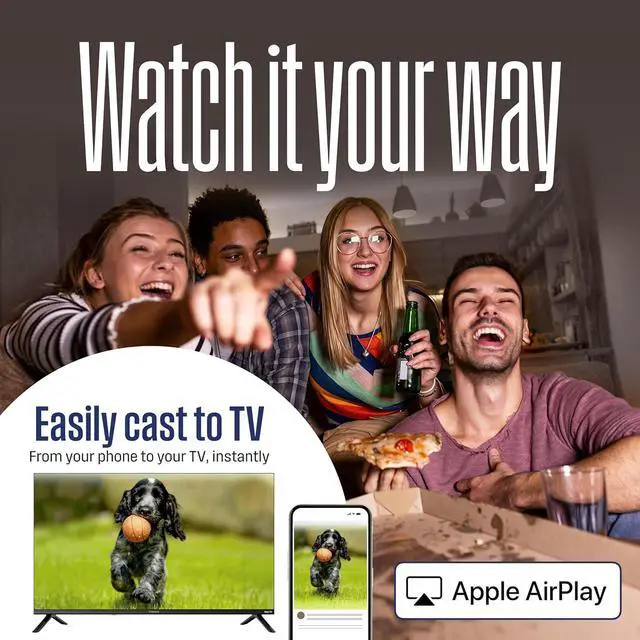Alt view image 8 of 10 - Westinghouse 40" Class Smart Roku TV, HD QLED, Dolby Digital+, Wi-Fi, Bluetooth, AirPlay, Alexa & Google Assistant