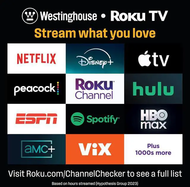 Alt view image 5 of 10 - Westinghouse 40" Class Smart Roku TV, HD QLED, Dolby Digital+, Wi-Fi, Bluetooth, AirPlay, Alexa & Google Assistant