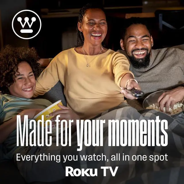 Alt view image 3 of 10 - Westinghouse 40" Class Smart Roku TV, HD QLED, Dolby Digital+, Wi-Fi, Bluetooth, AirPlay, Alexa & Google Assistant