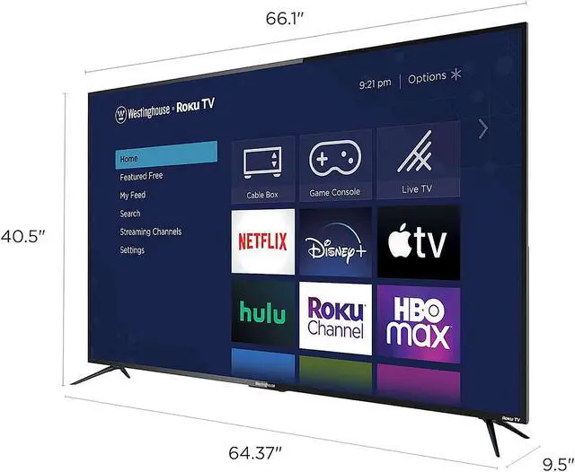 Alt view image 2 of 11 - Westinghouse WR65UX4210 4K Ultra HD Smart Roku TV with HDR10