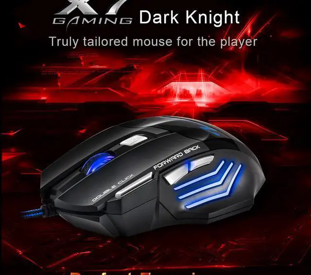 Alt view image 5 of 7 - Ergonomic Wired Gaming Mouse 7 Button LED 5500 DPI USB Computer Mouse Gamer Mice X7 Silent Mause With Backlight For PC Laptop
