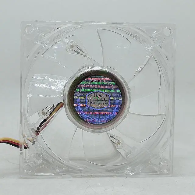 Alt view image 2 of 3 - A8025-18CB-5BN-L1 A8025-19RB-3AN-PI Cooler Master 12V 8025 8cm fan luminous LED power supply chassis fan silent fan 3-pin speed measurement