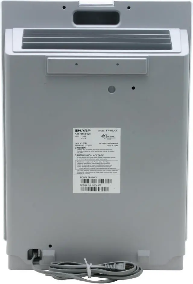 Alt view image 4 of 6 - SHARP FP-P60CX Plasmacluster Air Purifier