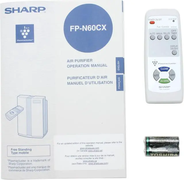 Alt view image 5 of 6 - SHARP FP-P60CX Plasmacluster Air Purifier