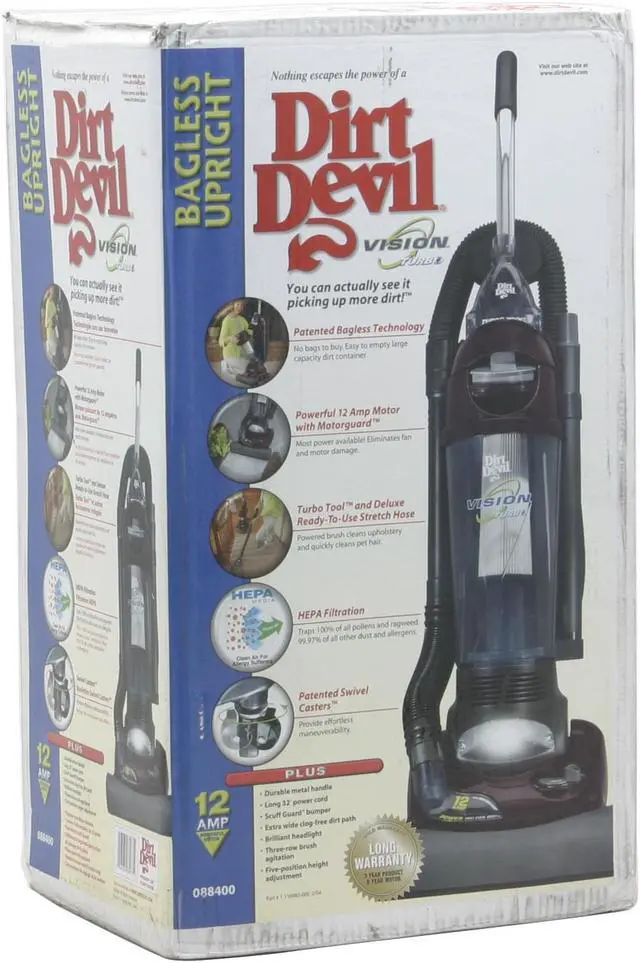 Alt view image 8 of 8 - Dirt Devil M088400 Vision Turbo Bagless Upright Vacuum