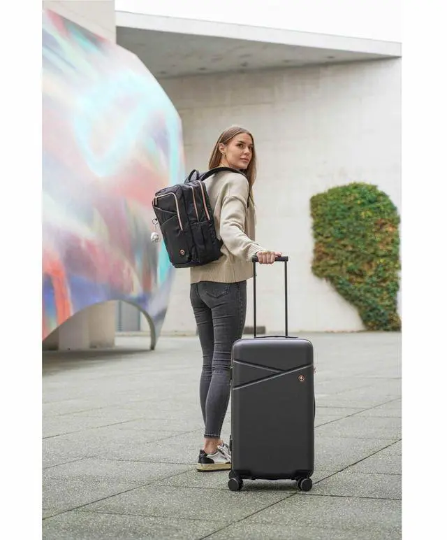 Alt view image 8 of 8 - Swissdigital Design KATY ROSE NG Carrying Case - Black - Water Proof, Water Resistant - Telescoping Handle, Handle - 13.47 gal Volume Capacity - SD452725W-01