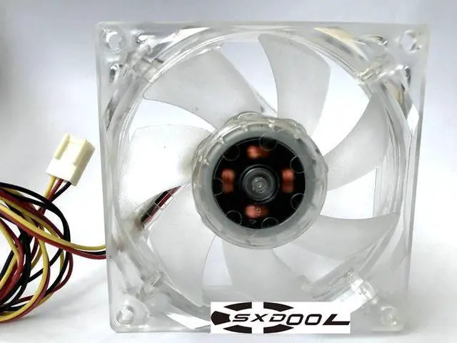 Alt view image 2 of 3 - Desktop computer 8cm chassis fan power supply radiator led fan mute 12V 8025 80MM COOLER MASTER A8025-25RB-3NN-PI MGT8012MR-A25 3-wire