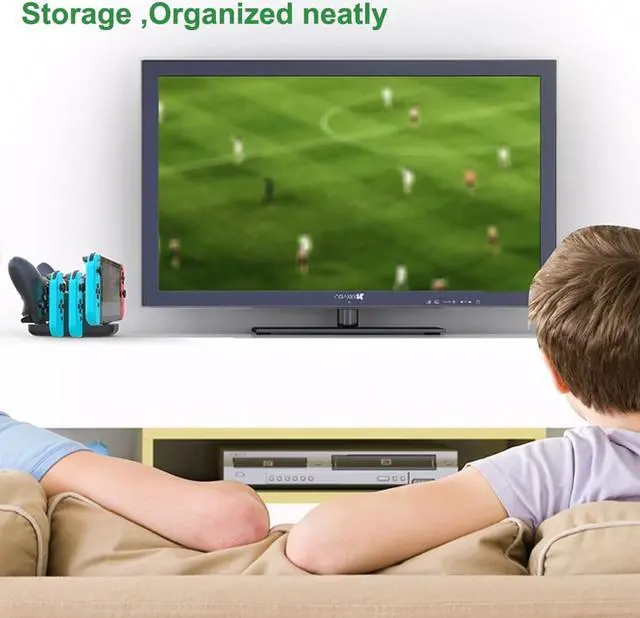 Alt view image 6 of 7 - Switch Charger Dock Station for Nintendo Switch, Idealforce 6 in 1 Fast Charger Station Desktop Dock Adapter with Type C Cable for Joycon&Pro Controller