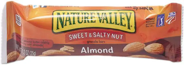 Main image of General Mills SN42068 Nature Valley Granola Bars, Sweet & Salty Nut Almond Cereal, 1.2oz Bar, 16/Box