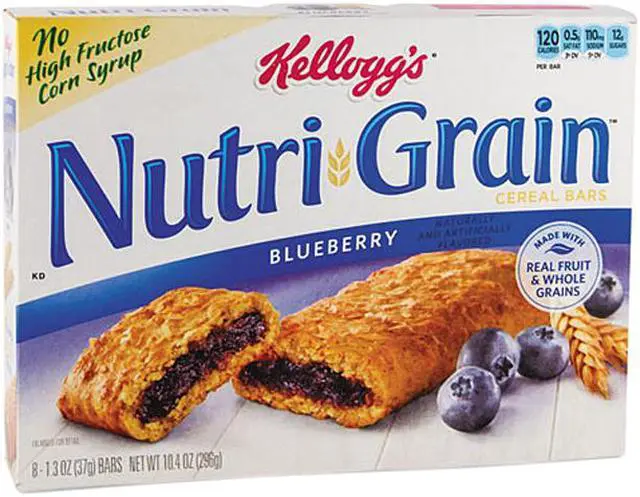 Main image of Kellogg’s 35745 Nutri-Grain Cereal Bars, Blueberry, Indv Wrapped 1.3oz Bar, 16 Bars/Box